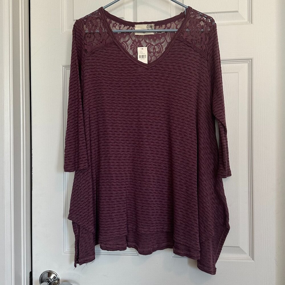 Brand new Anthropologie Plum Top Size Small